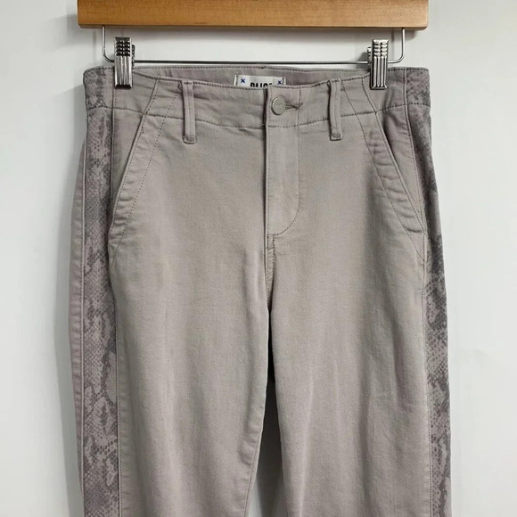 Paige Women's‎ Mayslie Jogger Light Gray Mid Rise Zip Hem Stretch Pants Size 26 - Picture 4 of 14